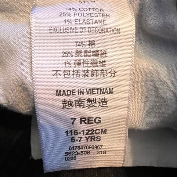 Boys black Levi’s 511 slim jeans size 7 regular - Picture 7 of 7